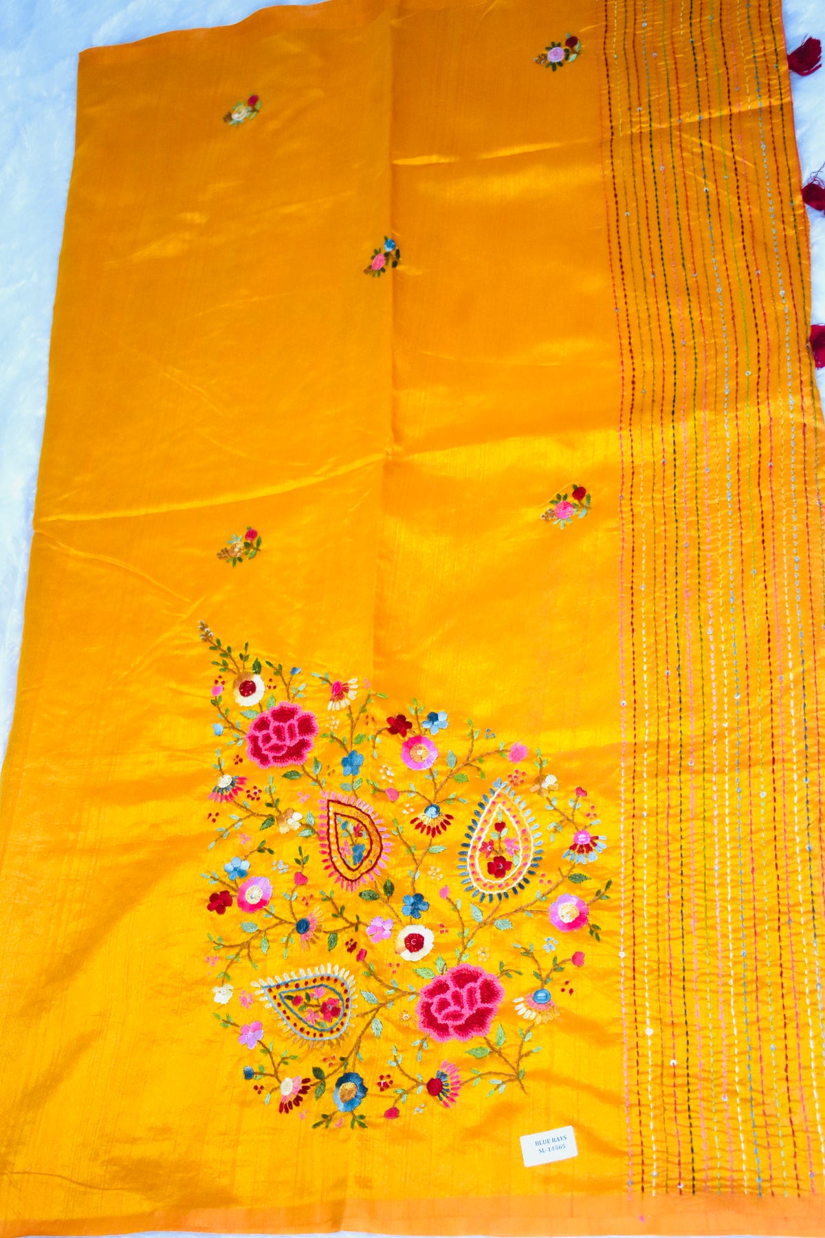 Mustard Yellow Matka Tussar
