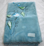 Pastel Blue Crush Tissue Hand Paint