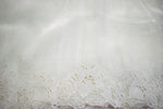Creamish white Embrodiary Organza Saree