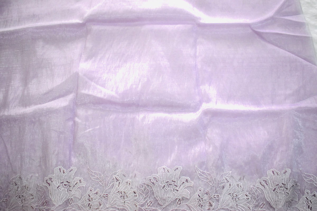 Liac Embrodiary tissue Saree