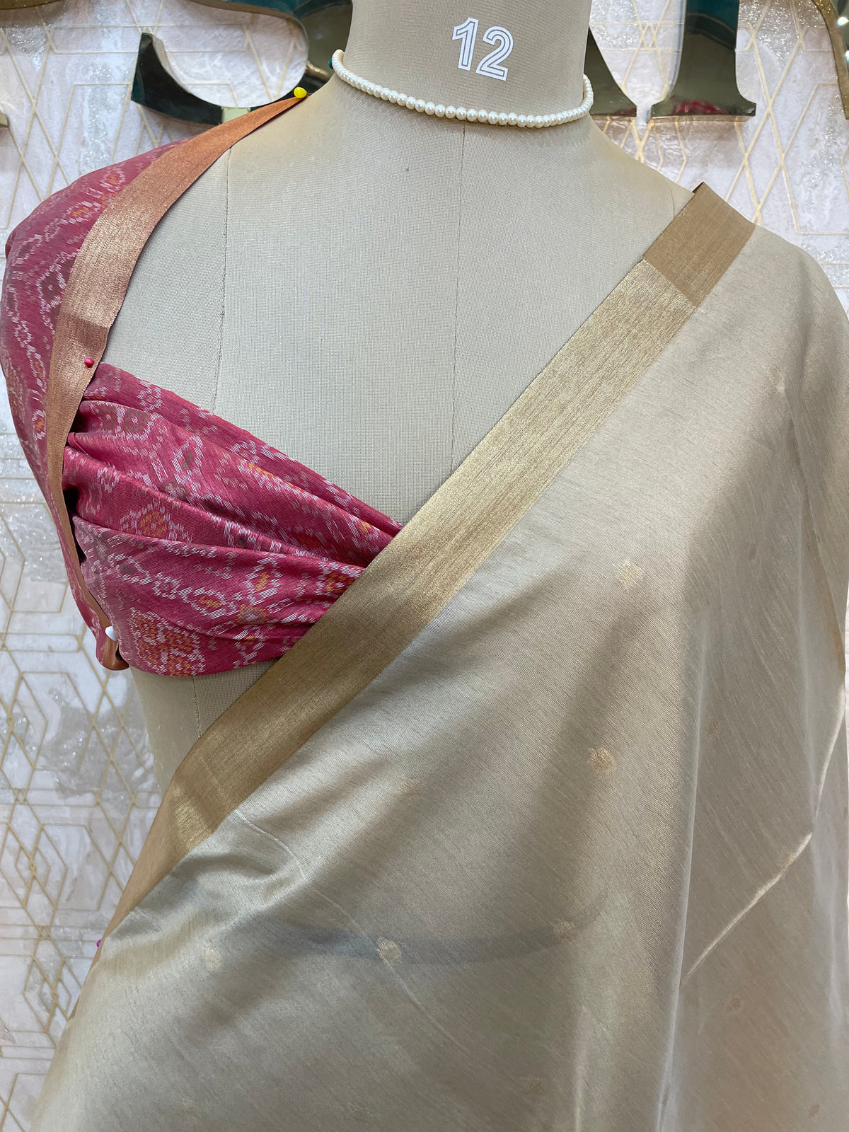 Cream Soft Tissue Saree 82