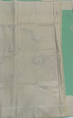 Sea Green n Cream Semi Silk Saree 42