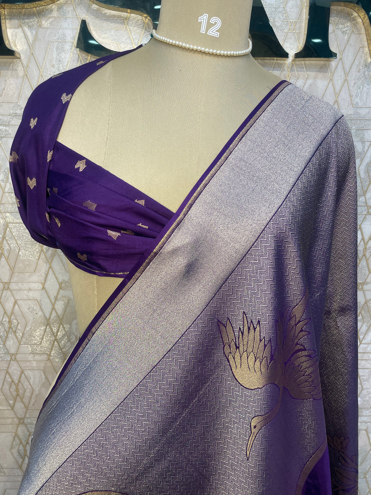 Purple Banarasi Soft Tissue Saree 30