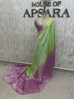 Green n Purple Soft Tissue Contemporary Design Saree 30
