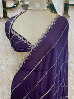 Purple Katdana Work Designer Saree 86
