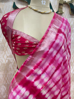 Pink Paper Silk Saree