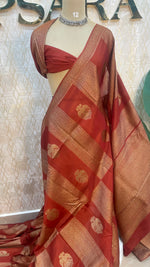 Orange Banarasi Tussur Saree 102