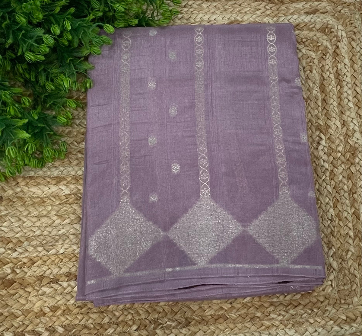 Onion Pink Tussur Saree 36