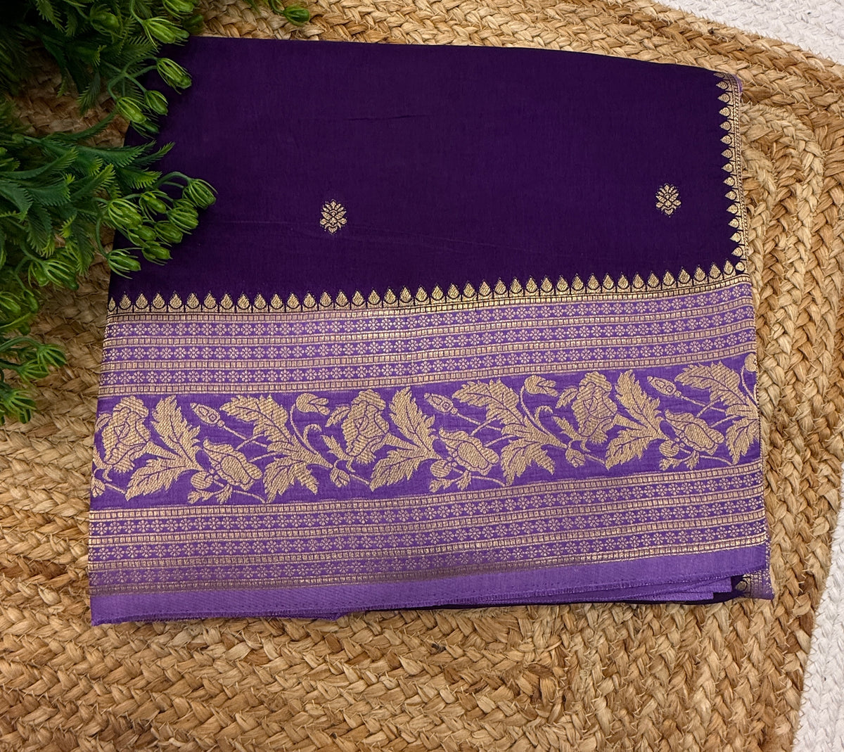 Purple Semi Silk Saree 25