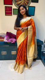Orange Kota Crepe Fusion Saree 203