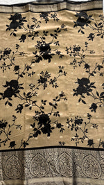 Cream Soft Butter tussar saree