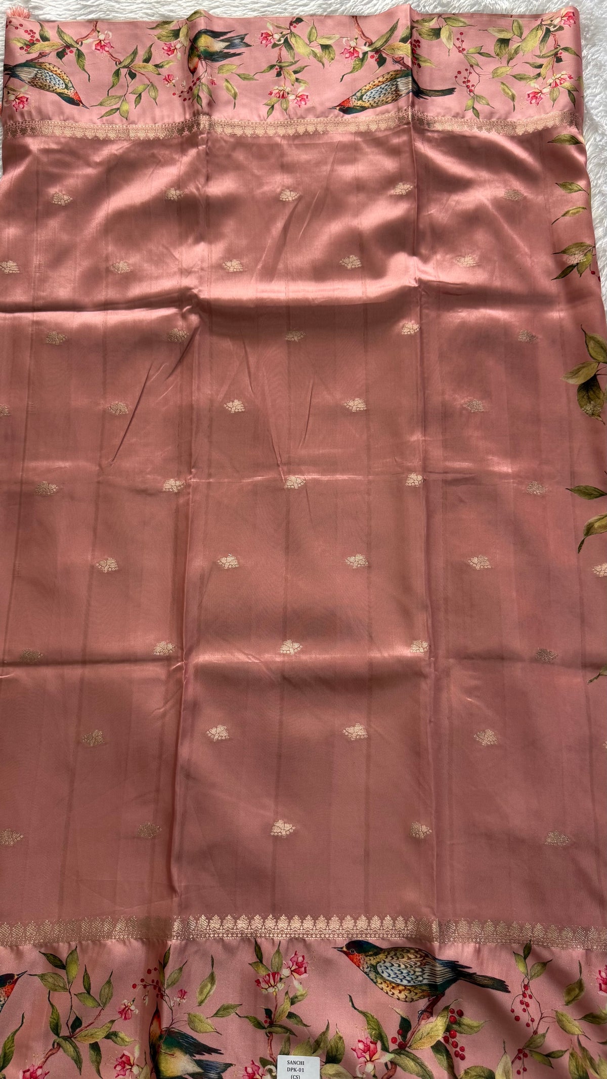 Pink Banarasi Soft tussarDigital print