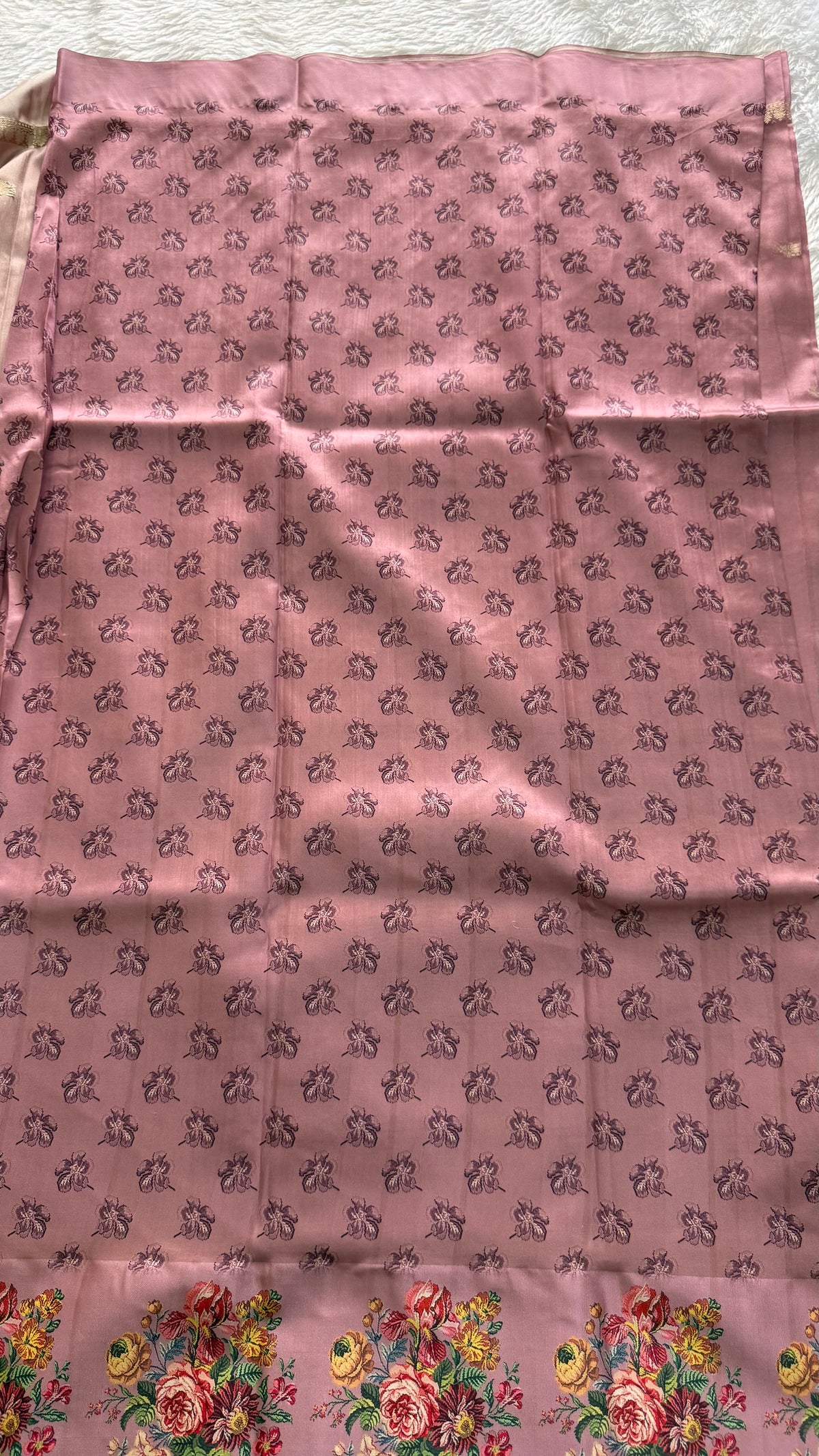 Pink Banarasi Soft tussarDigital print