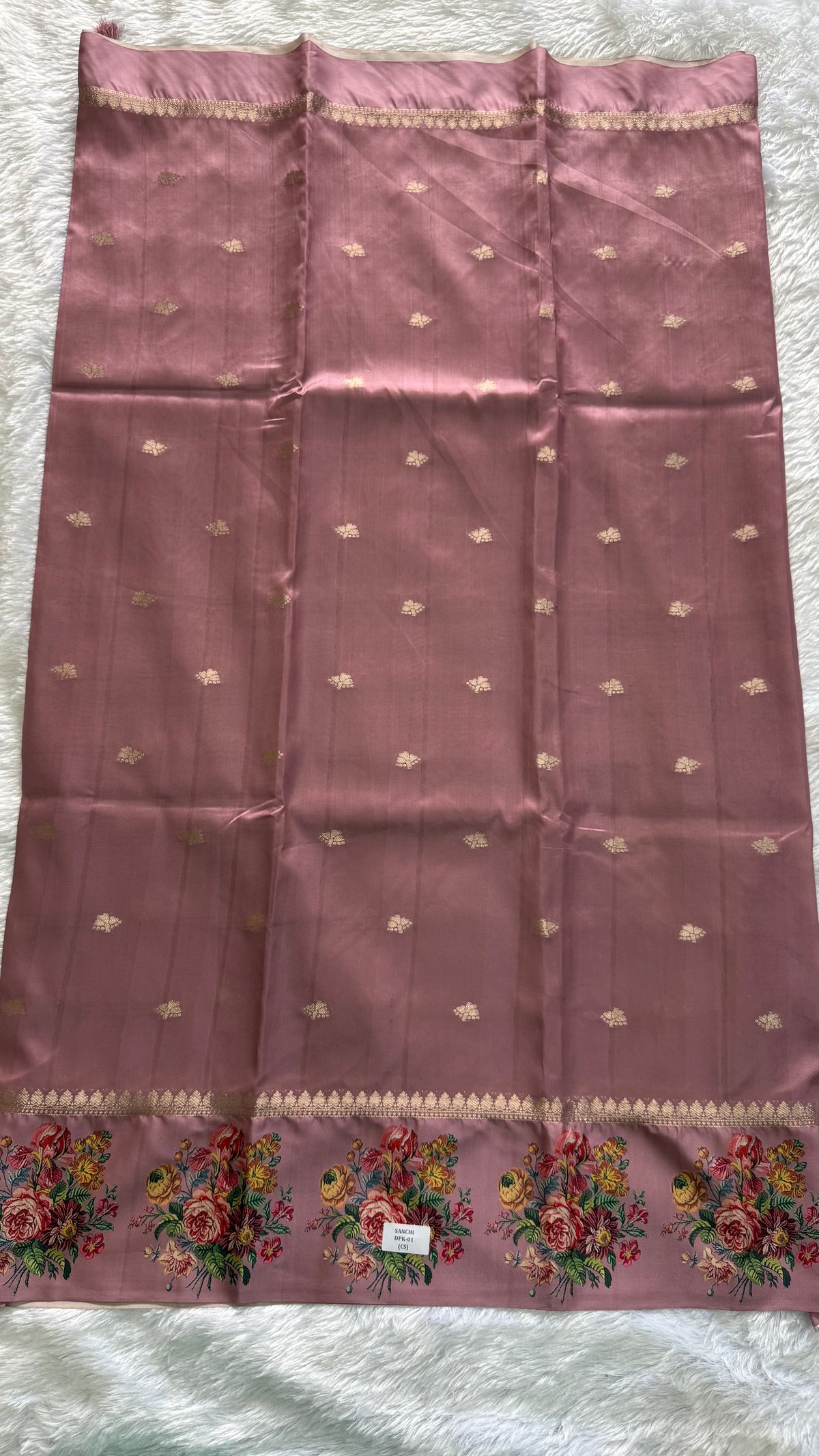 Pink Banarasi Soft tussarDigital print