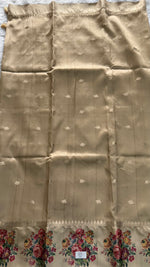 Cream Banarasi Soft tussar Digital print