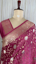 Pink Mashru Satin Silk Saree