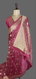 Pink Mashru Satin Silk Saree