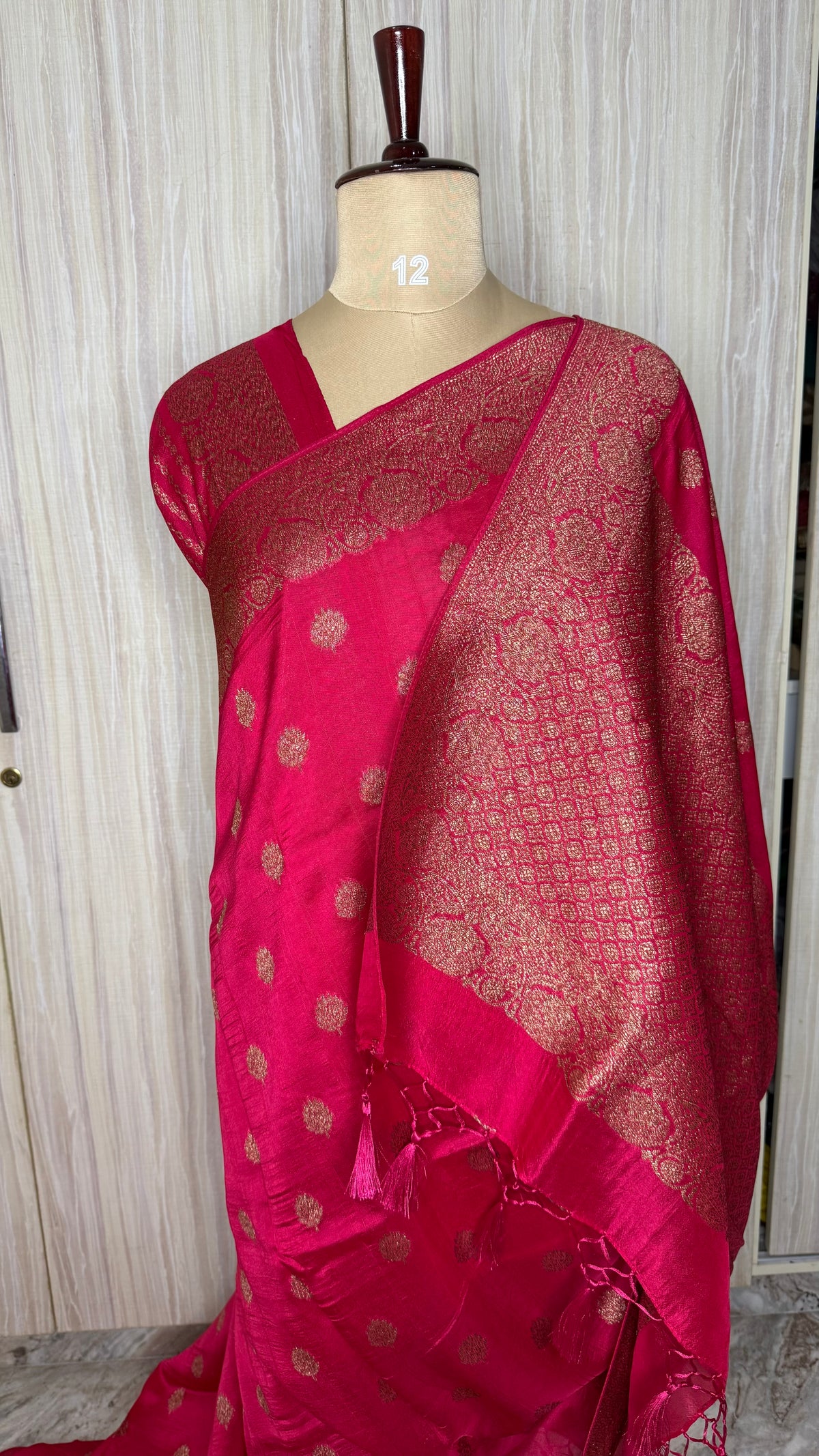 Pink Tussar silk