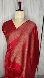 Red Tussar silk