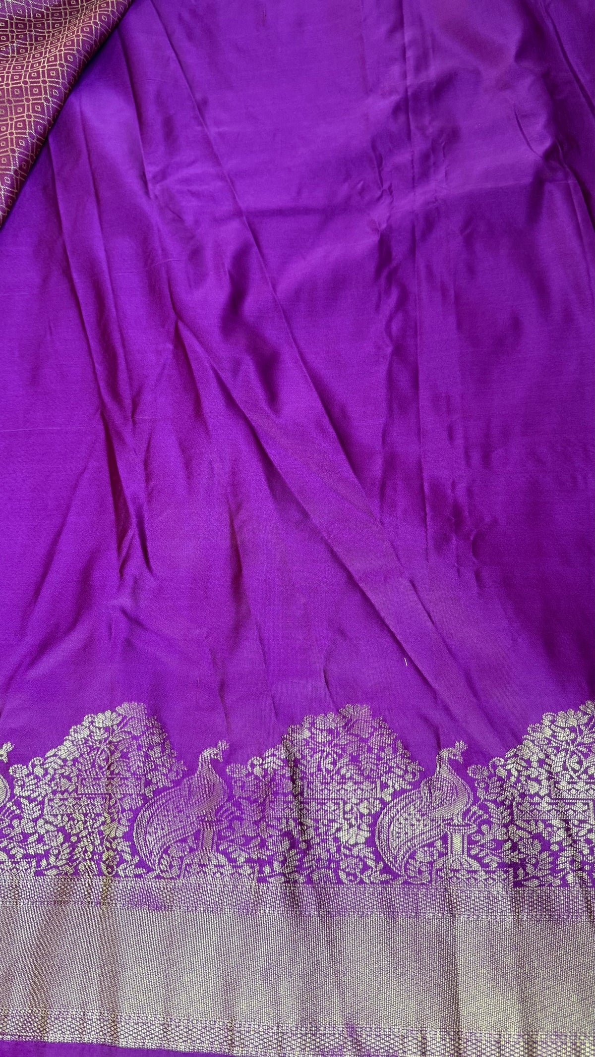 Sky Blue n Megenta Pink Semi Silk