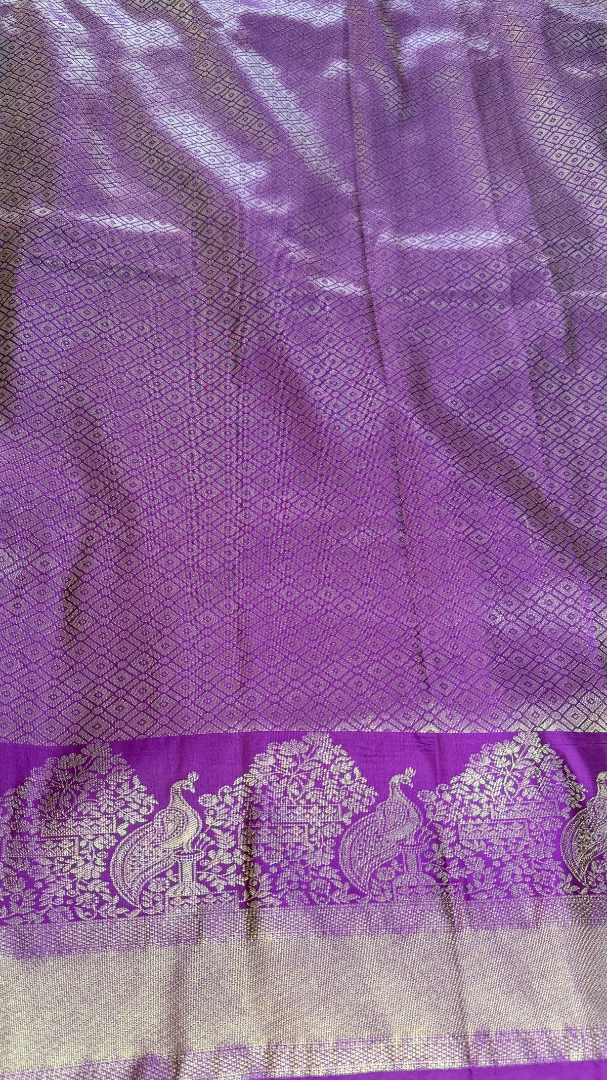 Sky Blue n Megenta Pink Semi Silk