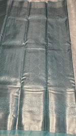 Pastel Blue Tissue Semi Silk Silver Zari Saree