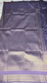 Rust Orange n Lilac Semi Soft Silk