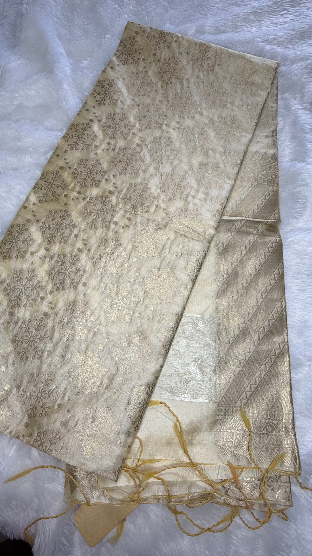 Traditional Cream Saree