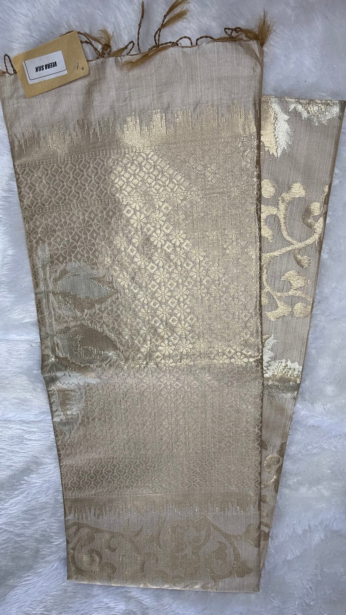 Traditional Cream Saree