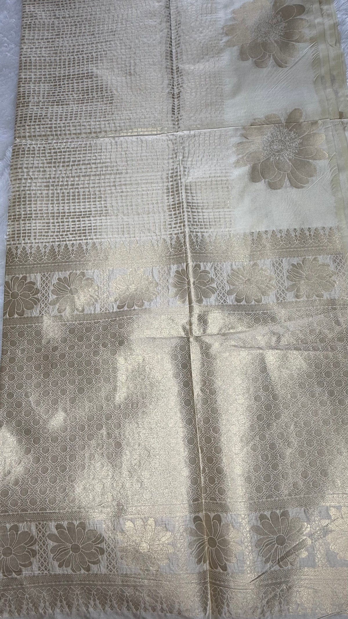 Traditional Cream Saree