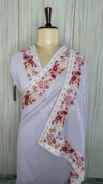 Lilac sequin Designer Saree
