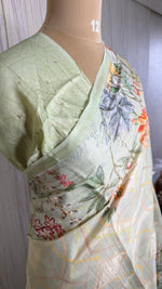 Pista Green Soft Tussar Saree