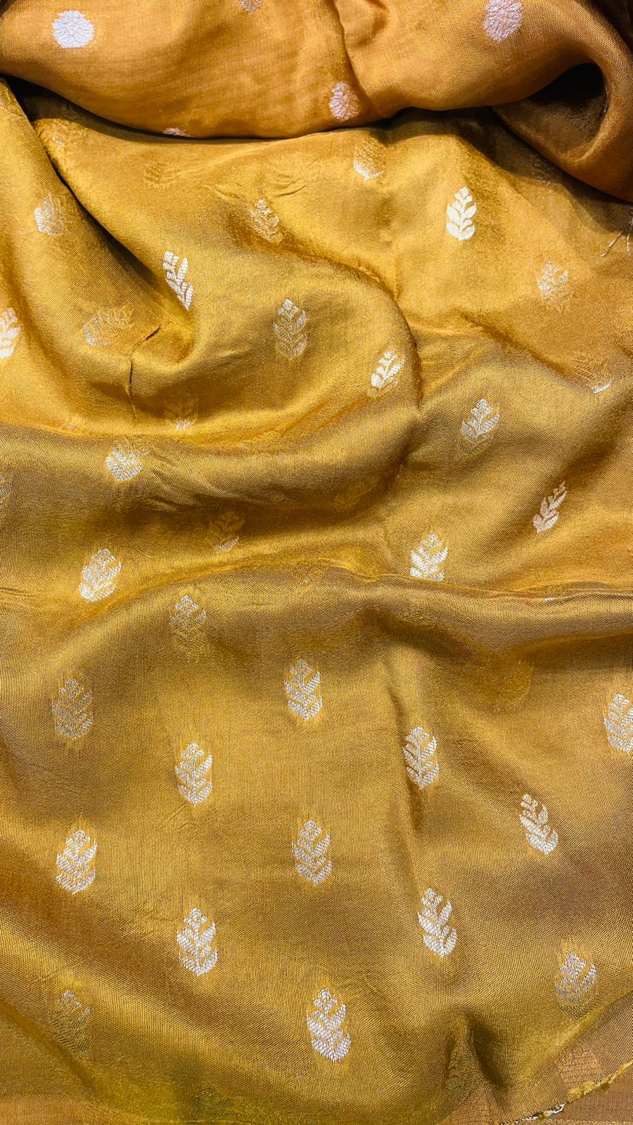 Mustard Yellow Butta With Satin Border