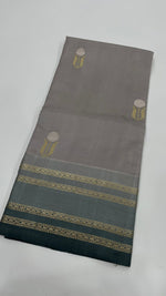 Gray Pure Katan Designer saree 02