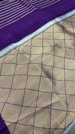 Wine Pure Kora Designer saree 02