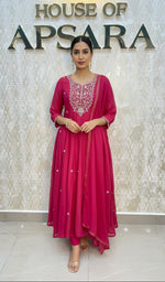 Pink Mul Chanderi Airline Kurtha 117