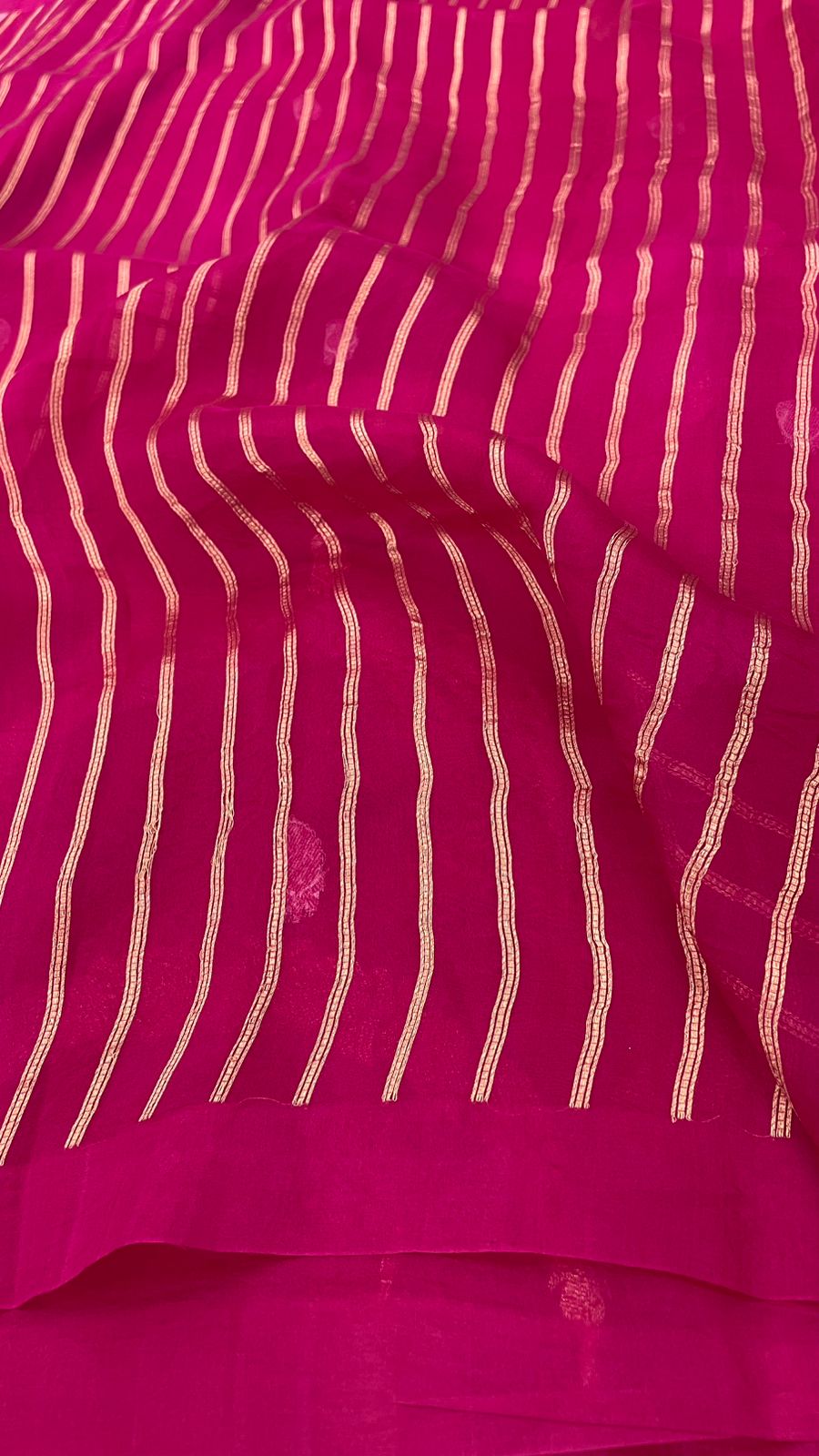 Rani Pink Pure Kora Designer saree 02