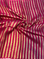Dark Pink Pure Tissue Stripes Saree 11