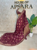 Maroon Banarasi Tussur Saree 102