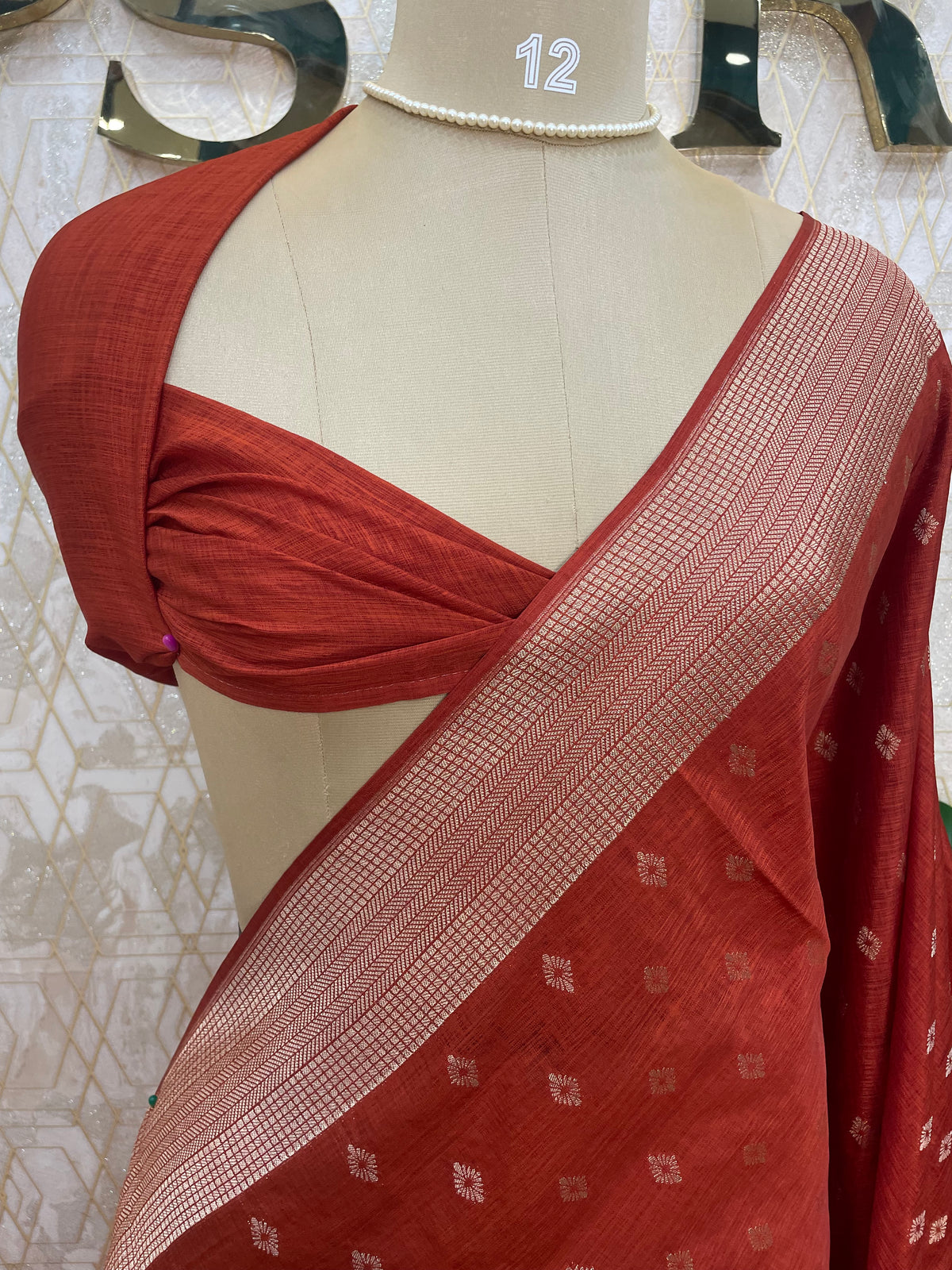 Orange Soft Tussur Cotton Saree 107