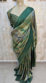 Green Banarasi Soft Crepe Saree 82