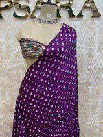 Wine Pure Modal Silk Bandhini With Kalamkari Print Saree 05