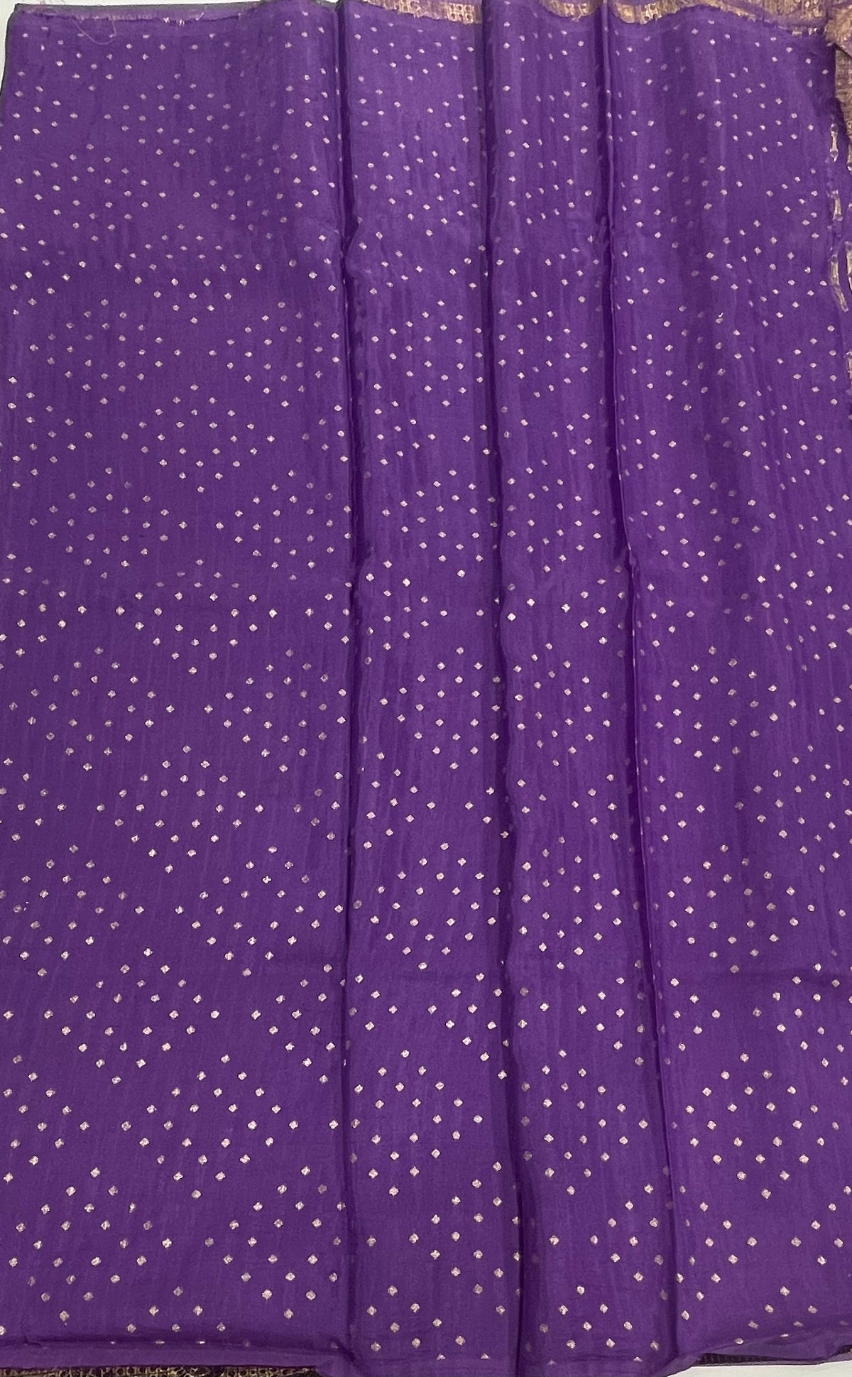 Purple n Lilac Checks Cotton Silk Saree 13