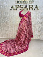 Pink Tussur Digital Print Saree 71