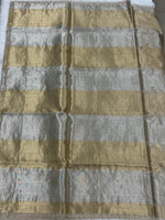 Gold n Grey Pure Tissue Brocade Saree 11