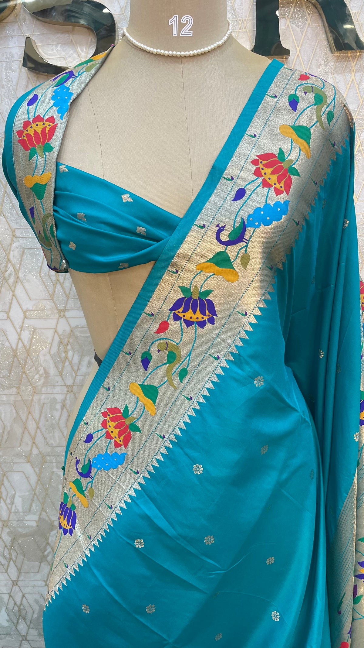 Rama Green Soft Silk Paithani Saree 99