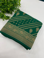 GreenPure Banarasi Crepe Self Saree 03