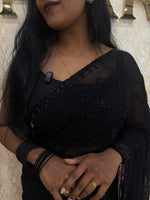 Black Katdana Work Designer Saree 90