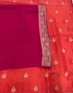 Orange n Pink Semi Silk Saree 25