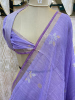 Lavender Jute Lenin Saree 68